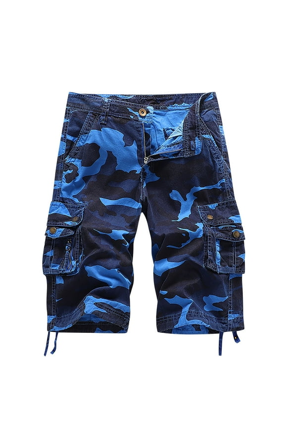 Shorts for Men Workwear Zipper Loose Fit Camouflage Straight Leg Cargo Shorts Shorts for Men Fashion,31