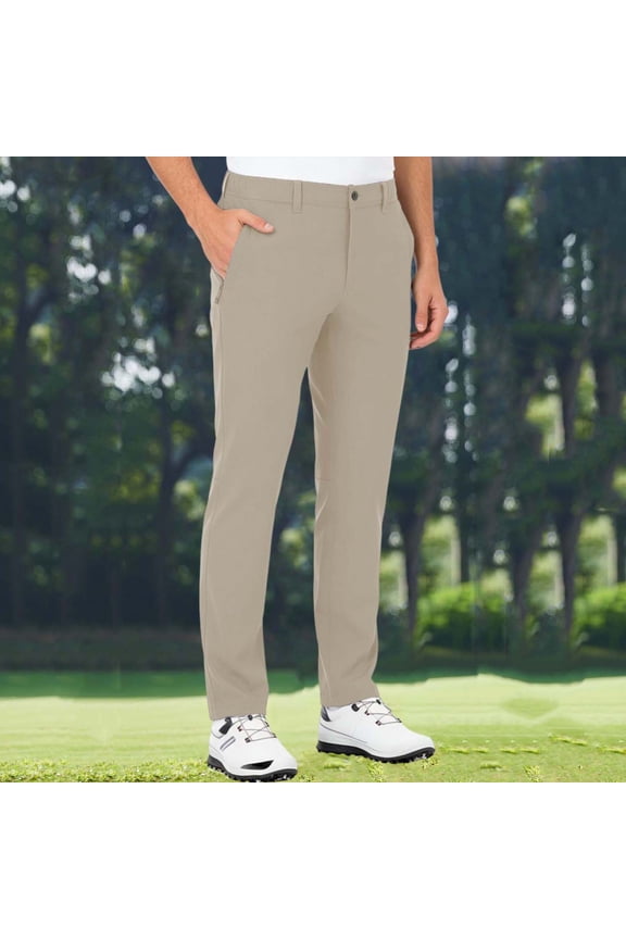 Slim Fit Men's Pants Business Dress Pants Stretch Golf Trousers for Men L