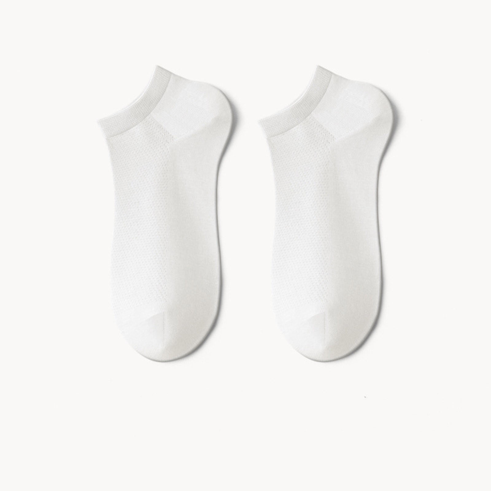 Dolkfu Socks for Men Low-Cut White Thin Ankle Socks 5 Pairs Wicking Athletic Socks Men