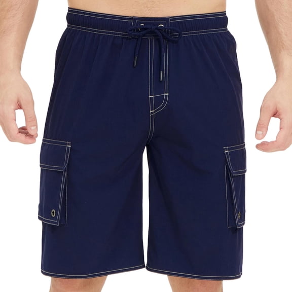 Dolkfu Summer Mens Shorts Swim Cargo Drawstring Bermuda Shorts Baggy Elastic Waist Mens 5 Inch Inseam Shorts 2X