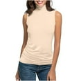 thumbnail image 1 of Dolkfu Tops for Women Summer Elegant Turtleneck Tank Tops Business Casual Sleeveless Womens Tee Shirt L, 1 of 9