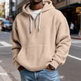 thumbnail image 1 of Dolkfu Waffle Men Hoodie Pullover Quarter Zip Sweatshirts Long Sleeve Hooded Shirt for Men L, 1 of 8