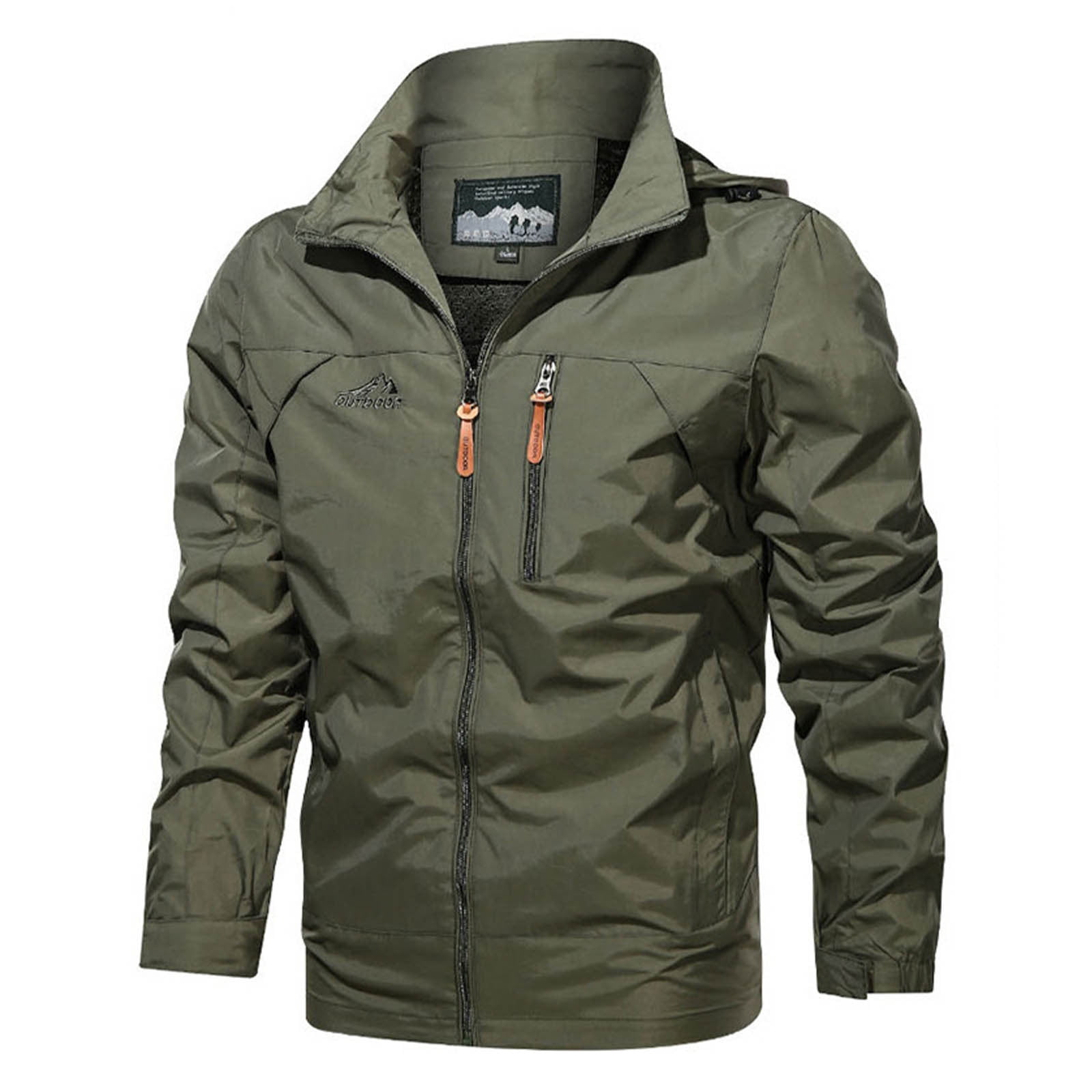 Xysaqa Mens Casual Lightweight Zip Up Bomber Jackets Solid