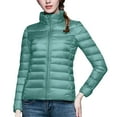 thumbnail image 1 of Dolkfu Womens Fall Jacket Lightweight Green Puffer Jacket Packable Quilted Long Sleeve Outerwear Coat Coats for Women XL, 1 of 6