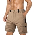 thumbnail image 1 of Dolkfu Work Mens Shorts Cargo Zipper Shorts Relaxed Fit Gym Outdoors Mens Short Pants S, 1 of 7