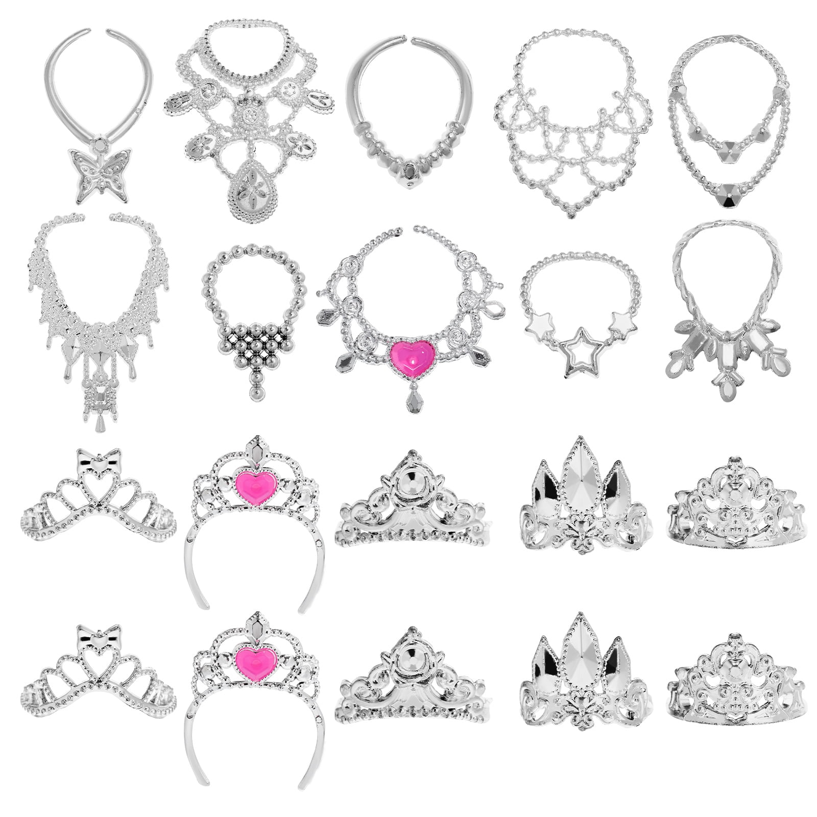 BESTOYARD Crown Pendants Fashionable Assorted Color Plastic 20Pcs