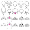 thumbnail image 1 of BESTOYARD Crown Pendants Fashionable Assorted Color Plastic 20Pcs, 1 of 9