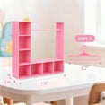 thumbnail image 1 of Doll Accessory Display Box Doll Accessory Display Box Open Wardrobe for Character Clothing Storage with Hangers Mini Doll Furniture Decorative Organizer for Collectors Desktop Showcase, 1 of 3