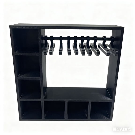 Doll Accessory Display Box Mini Wardrobe Storage for Doll Clothes Hangers and Accessories Desktop Decor Collectibles Organizer for Doll Enthusiasts