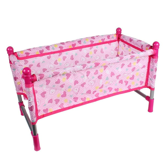 Doll Baby Bed Crib Playset Kids Simulation Furniture Playset Toy