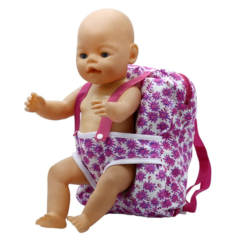 Doll Backpack Outgoing Doll Backpack Baby Doll Storage Bag Baby Doll Accessories (Without Doll), Size: 5.91 x 5.12 x 0.79