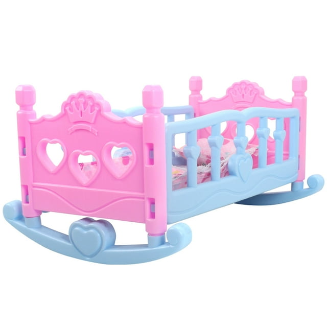 Doll Bed Baby Doll Crib Doll Furniture Kids Play House Toy Girls