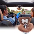 thumbnail image 1 of Doll Car Seat for 17cm Dolls, Doll Car Seat with Air Vent Clip and Desktop Stand, Cute and Functional Car Ornament for Doll Fans, Collectors [Bowknot] Brown, 1 of 8
