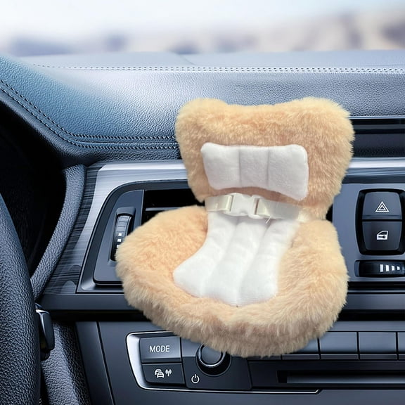 Doll Car Seat with Soft Furry Cushion, Air Vent Clip and Desktop Stand, Car Seat for Dolls with Soft Furry Cushion Vent Clip, Cute Colorful Car Ornament for Fans and Doll Collectors