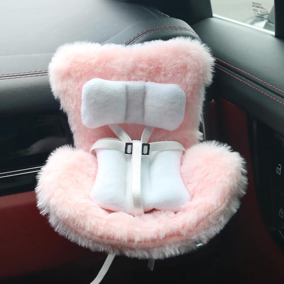 Doll Car Seat for 10-17cm Dolls with Air Vent Clip and Desktop Stand, Cute Functional Car Ornament for Blind Box Doll Fans, Collectors