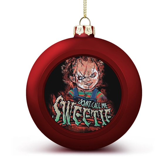 Doll Chucky Childs Play Christmas Balls Decor Sparkling Christmas Tree Hanging Ornaments Xmas Gifts Party Home Decorations