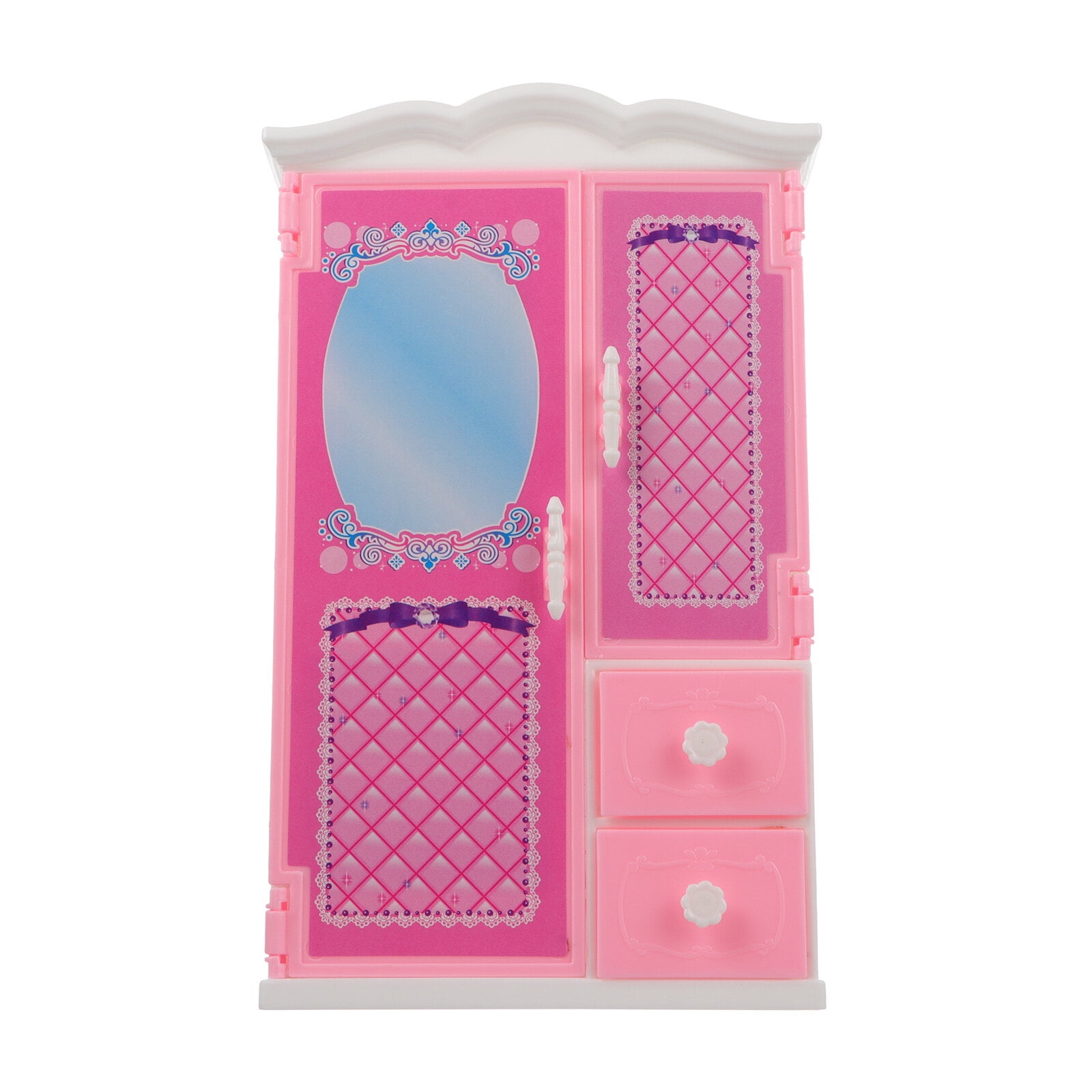 Doll Closet Wardrobe Clothes Organizer Doll Furniture Clothes Accessory ...