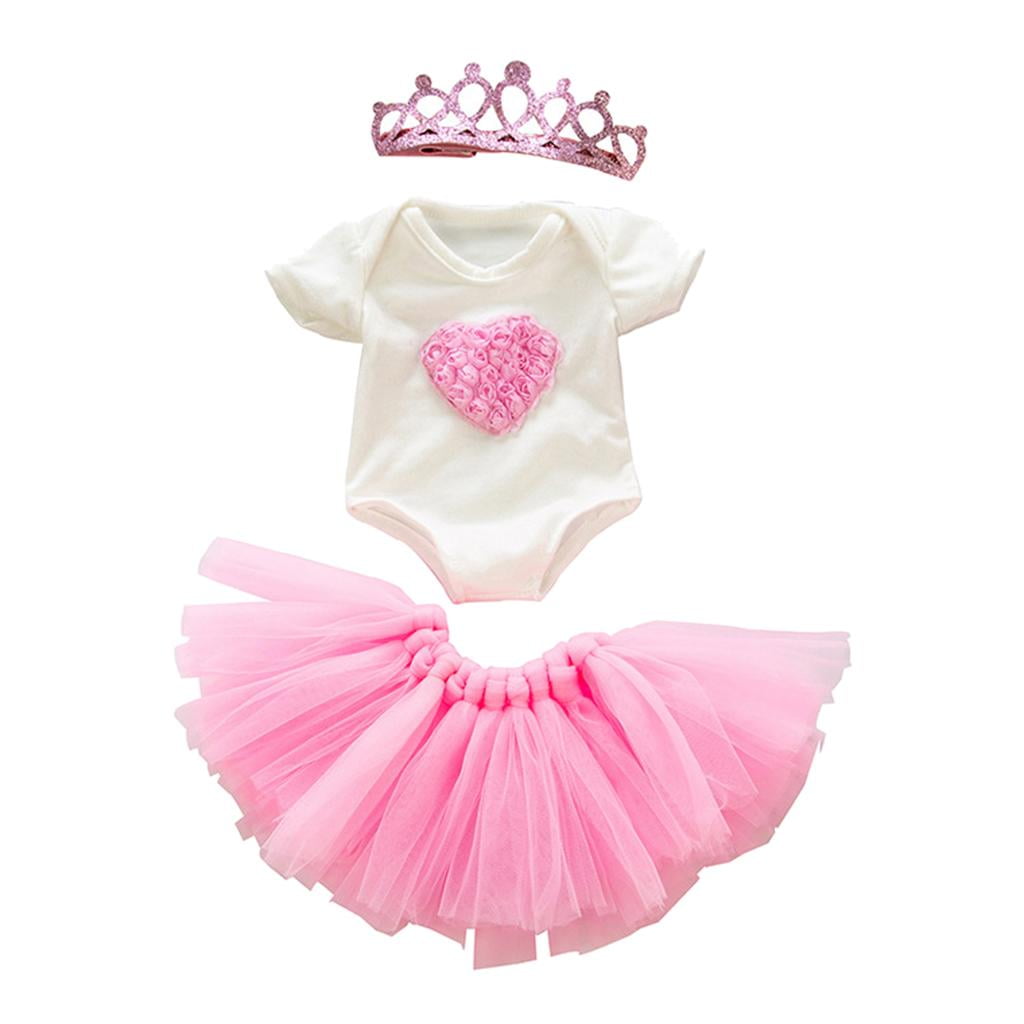 18 Inch Reborn Doll's Baby Clothes - Pink Outfit, Ideal Kid's Toy Gift ...
