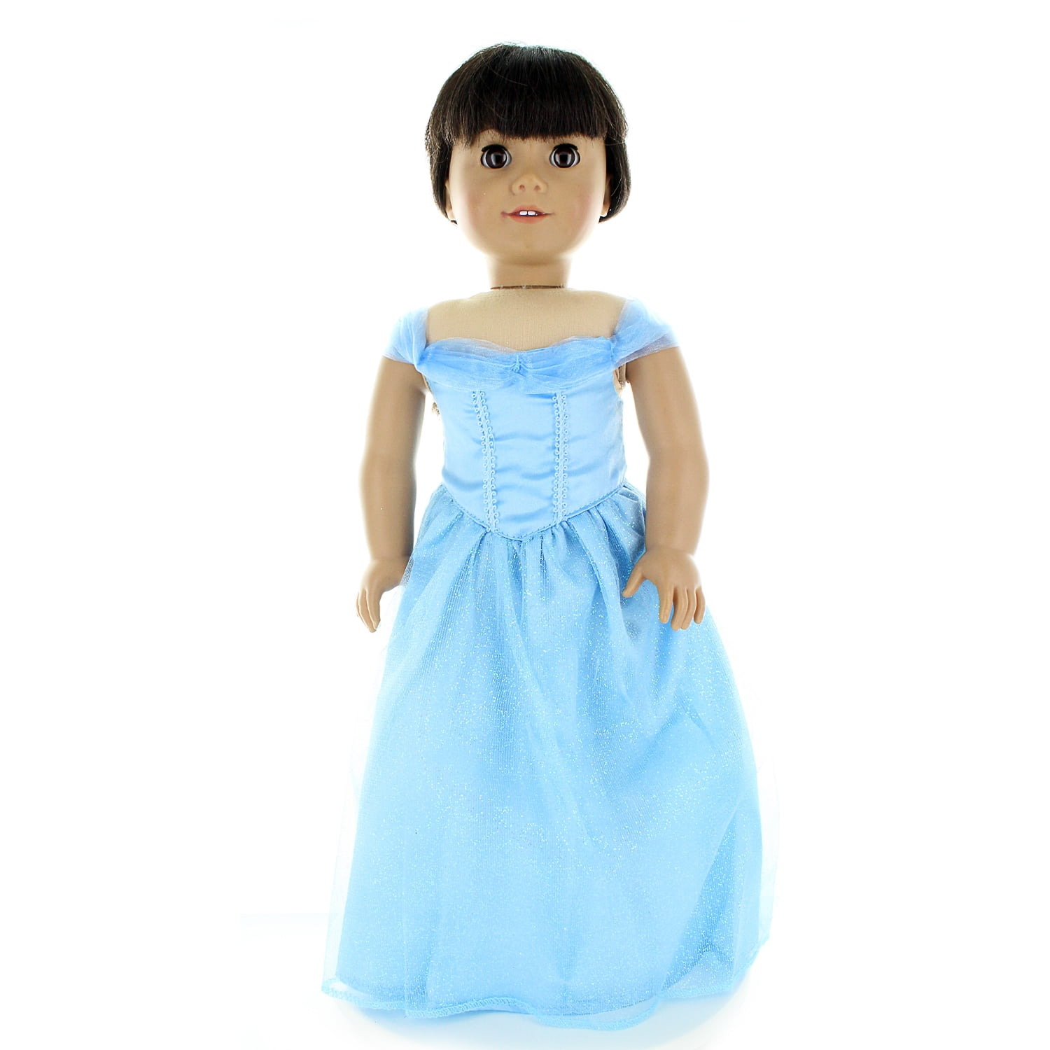 Doll Clothes Princess Blue Dress Outfit Fits American Girl Doll, My Life Doll  And Other 18 Inch Dolls