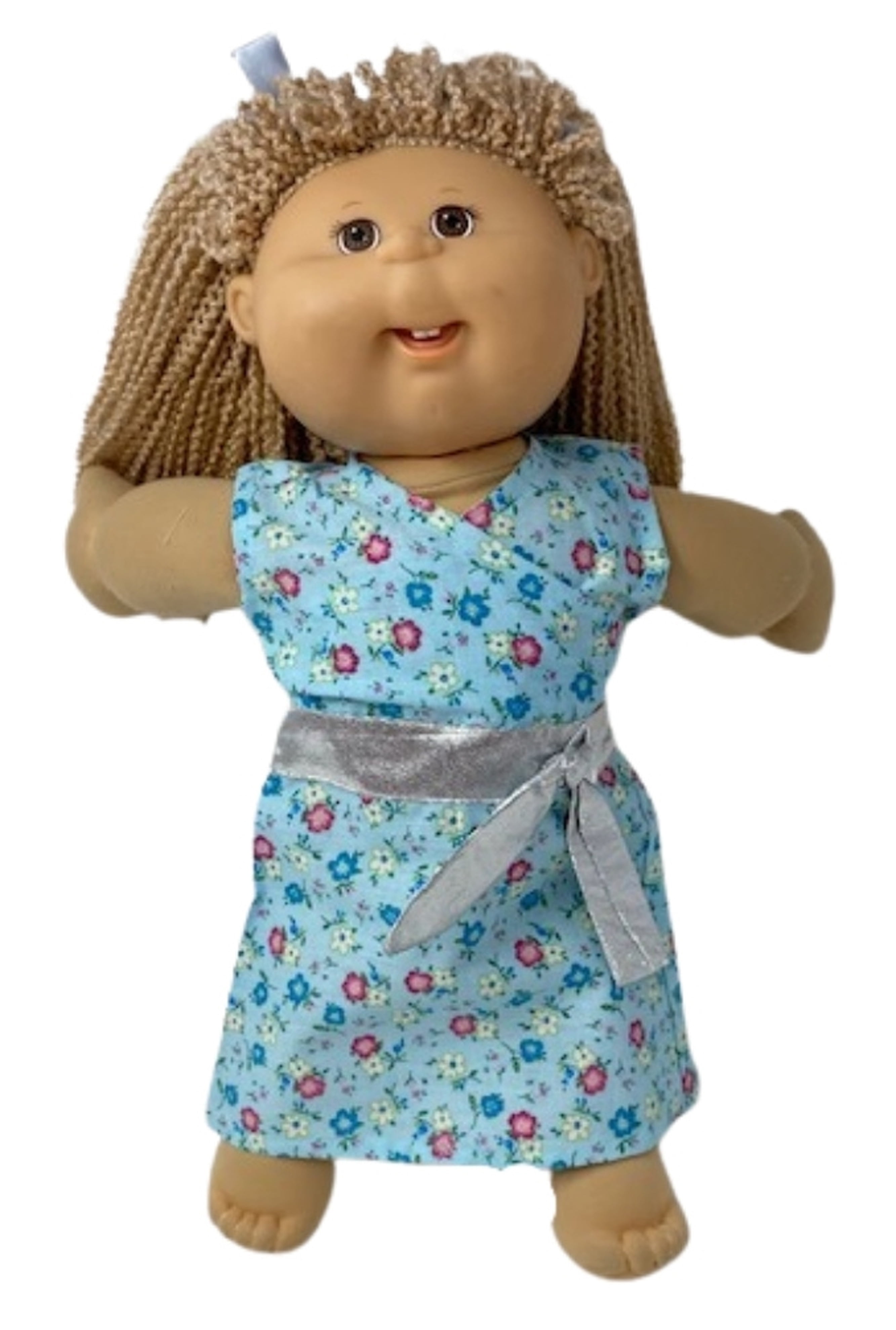 Doll Clothes Superstore Blue Glitter Dress Fits Cabbage Patch Kid Dolls