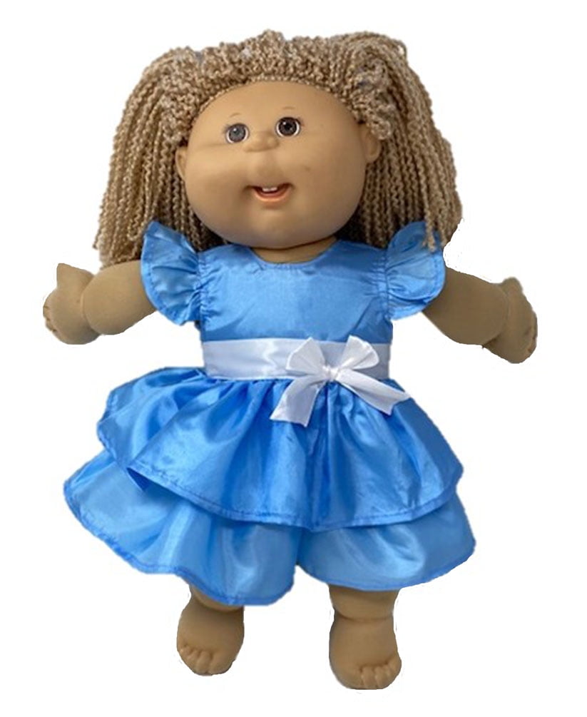 Doll Clothes Superstore Blue Ruffle Dress Fits Cabbage Patch Kid Dolls