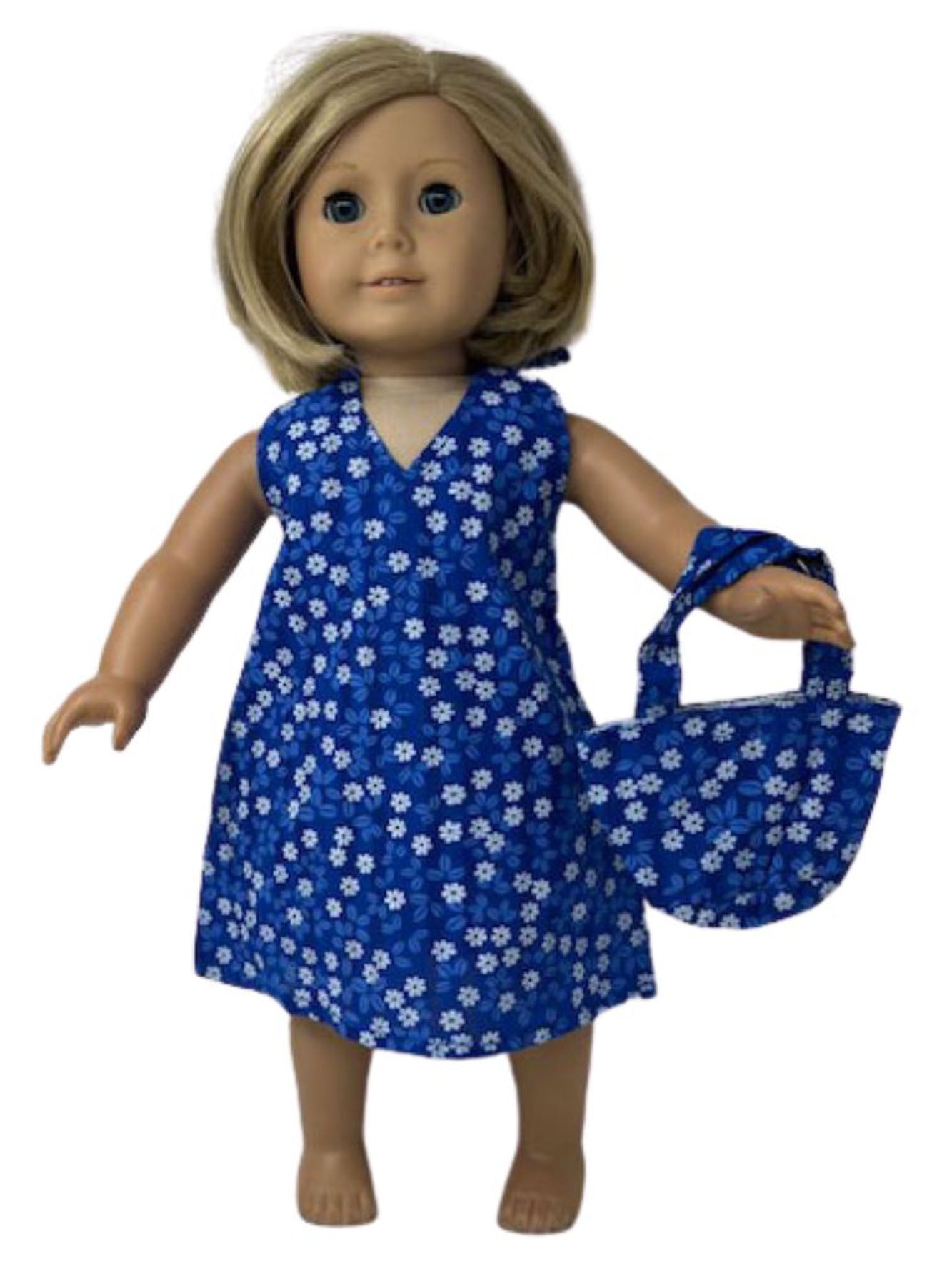 Doll Clothes Superstore Bright Blue Beach With Purse Fits 18 Inch Girl