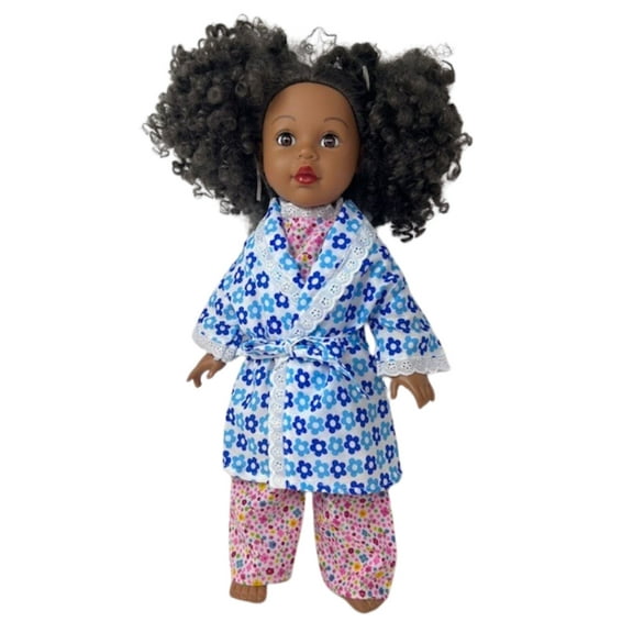 Doll Clothes Superstore Handmade Pink Pajama And Robe Set For 18 Inch Dolls