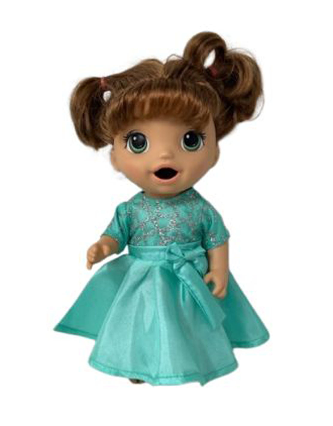 Doll Clothes Superstore Mint Green Sparkly Dress For 12 Inch Baby Alive