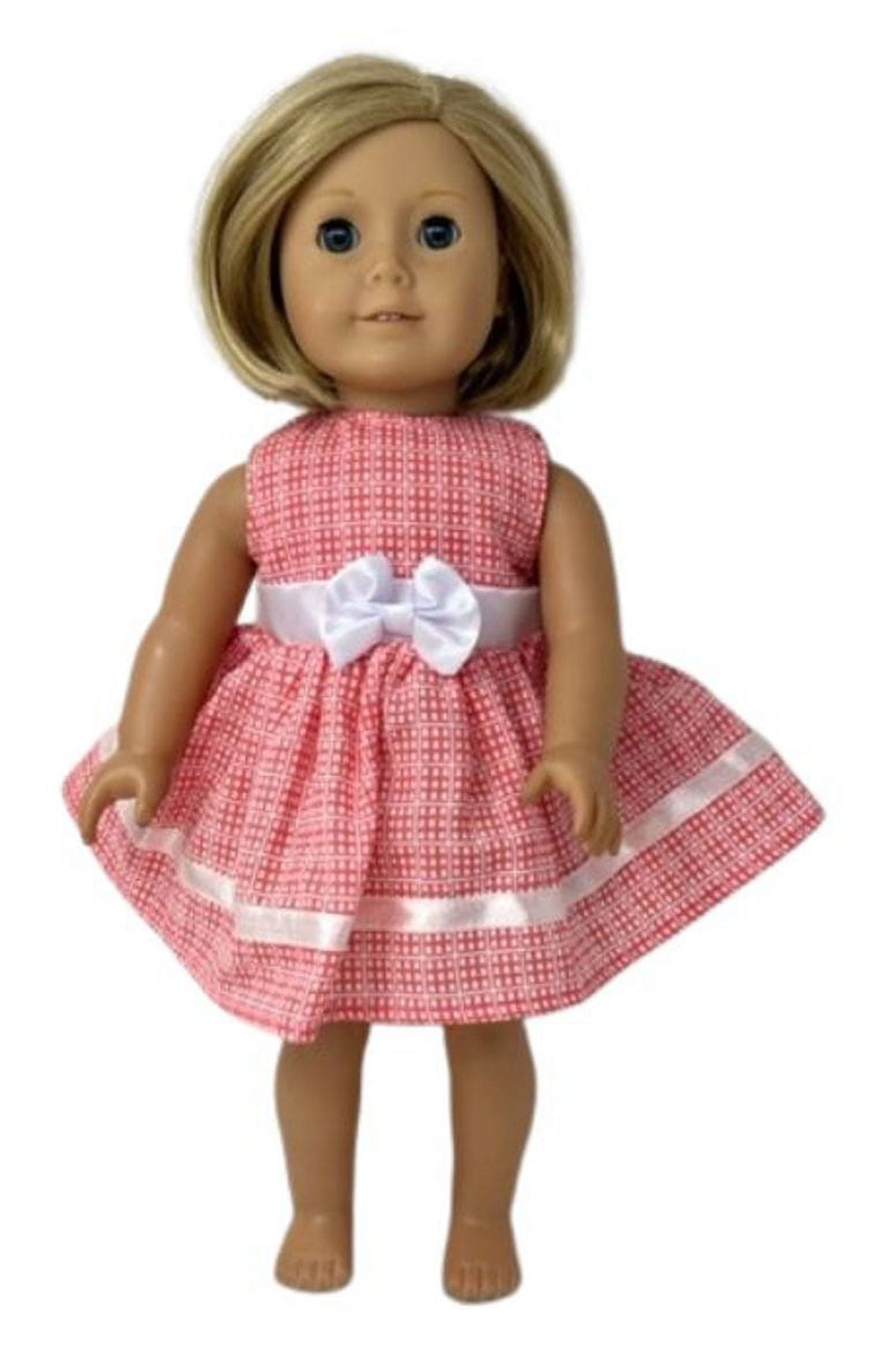 Doll Clothes Superstore Peach Dress Compatible With 18 Inch Girl Dolls