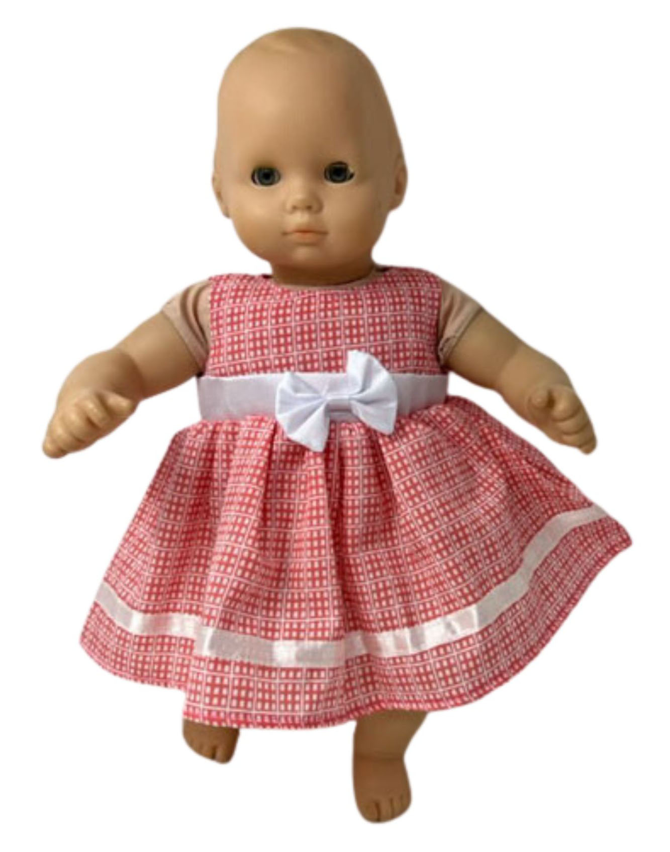 Doll Clothes Superstore Peach Print Dress Fits 1415 Inch Baby Dolls