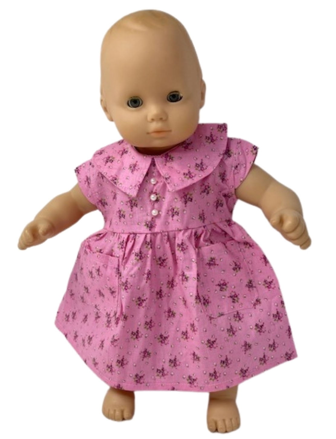 Doll Clothes Superstore Pink And Pearl Dress Also Fits 15 16 Inch Baby Dolls Walmart