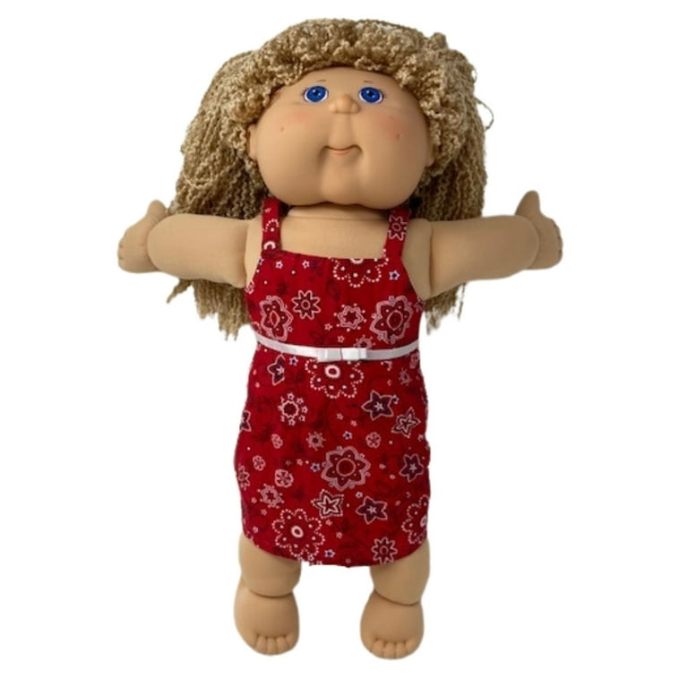 Doll Clothes Superstore Red Bandana Print Sundress Fits Cabbage Patch Kid  And 15 -16 Inch Baby Dolls 