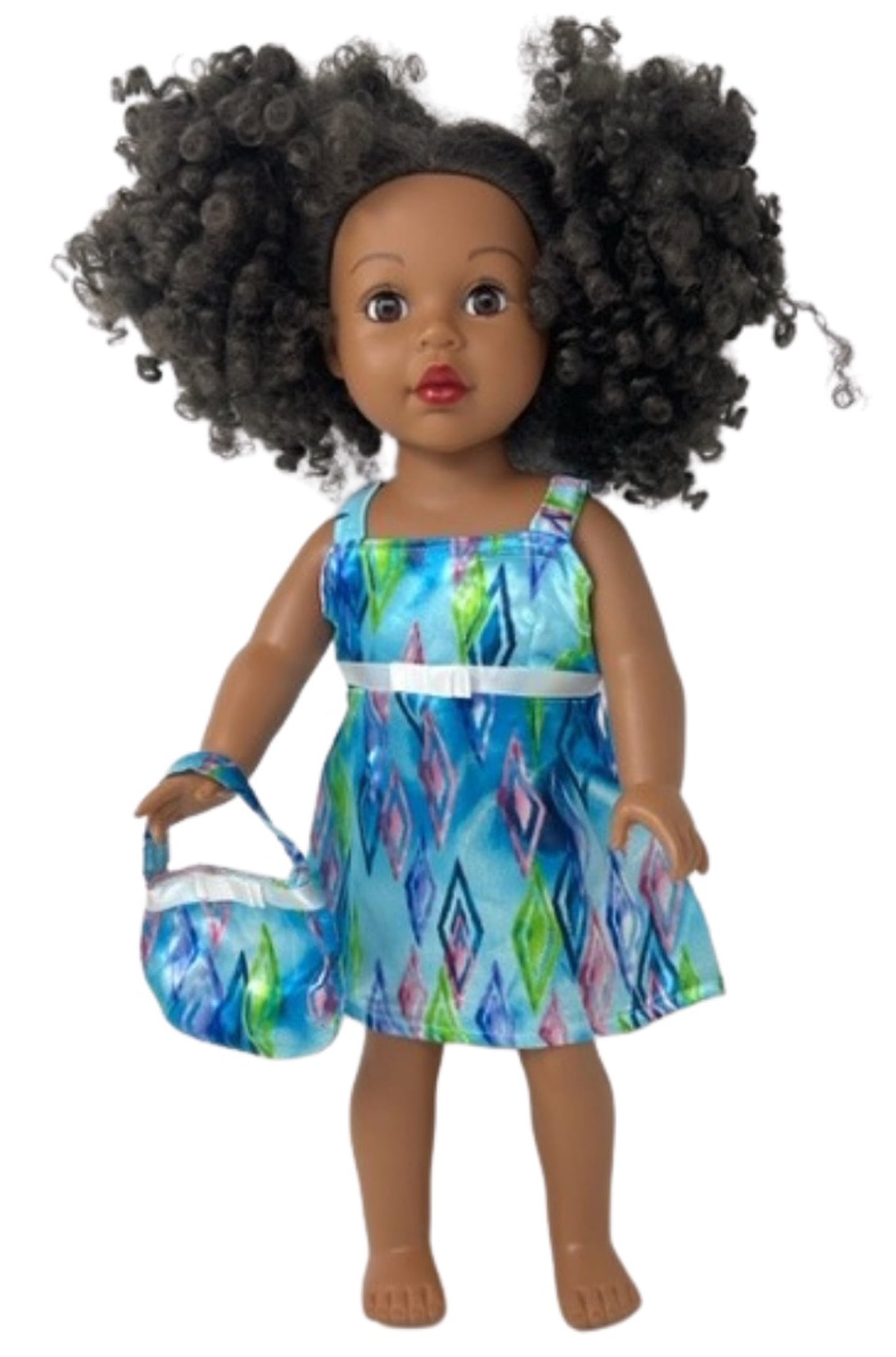 Doll Clothes Superstore Satin Dress With Purse Fits 18 Inch Girl Dolls