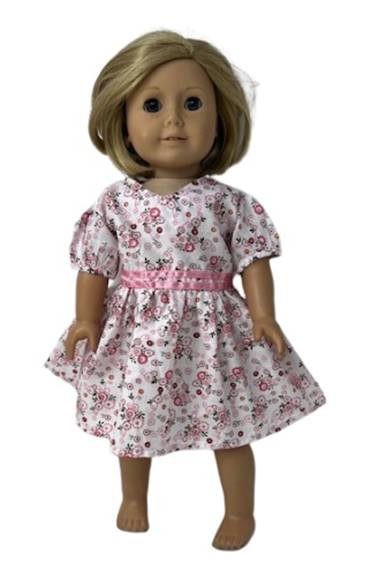 Doll Clothes Superstore Sweet Pink Flower Dress Fits 18 Inch Girl Dolls