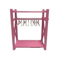 thumbnail image 1 of Doll Clothes Wardrobe Organizer with Hangers, Portable Storage Closet for 15Cm 17Cm Doll Accessories And Outfits, Dollhouse Furniture for Display And Organization, 1 of 9