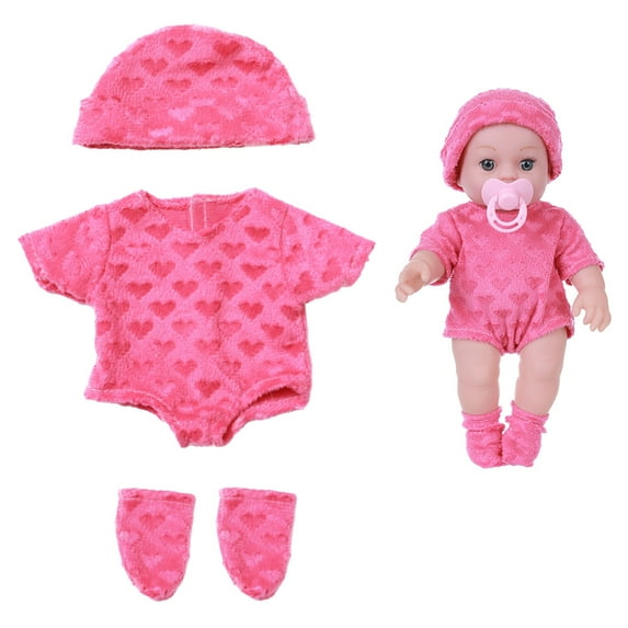 Doll Clothing Set For 12 Inch Reborn Dolls, Simulation Baby Doll Outfit Dress Up Clothes, Pretend Play Costume Accessories, Educational Doll Fashion Gift For Girls