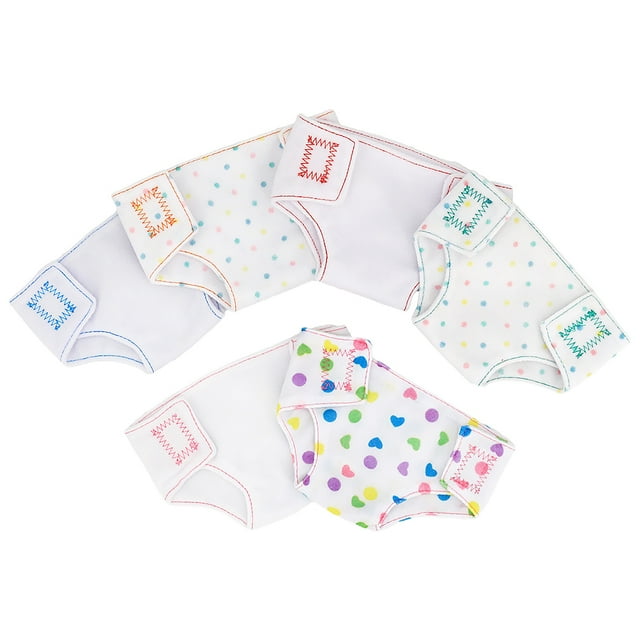 Doll Diapers 6Pcs Baby Doll Nappies Funny Dressing Game Clothes 18 Inch