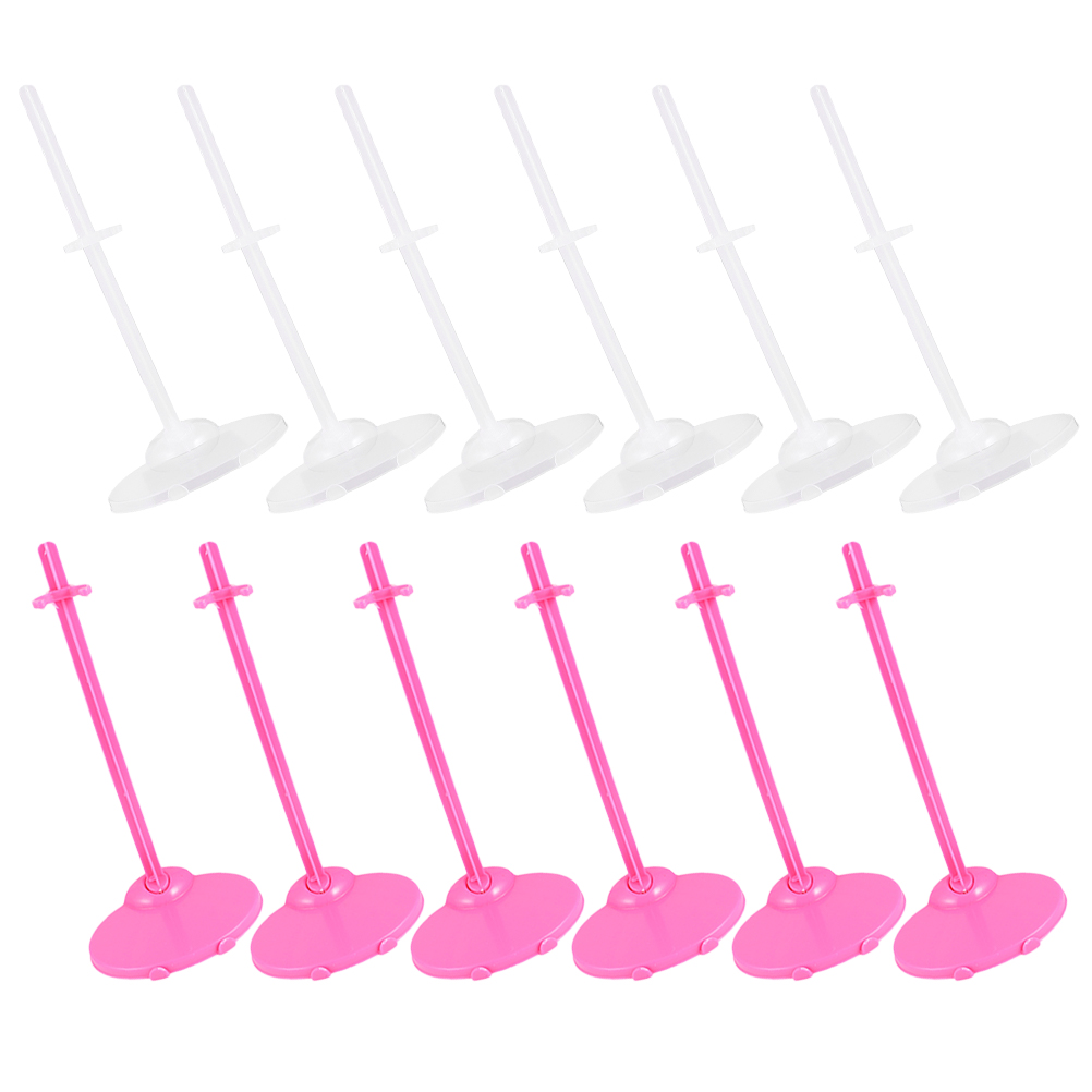 Doll Display Stand Action Figure Holders 12 Pcs Toy Shelf Standing Clip