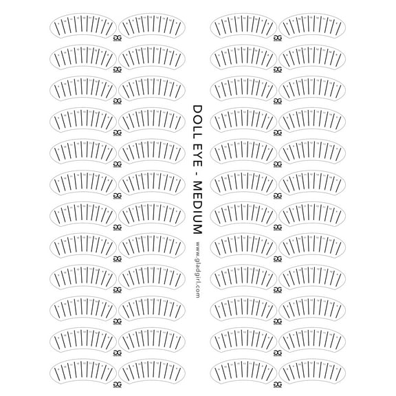 Doll Eye Lash Map Sticker