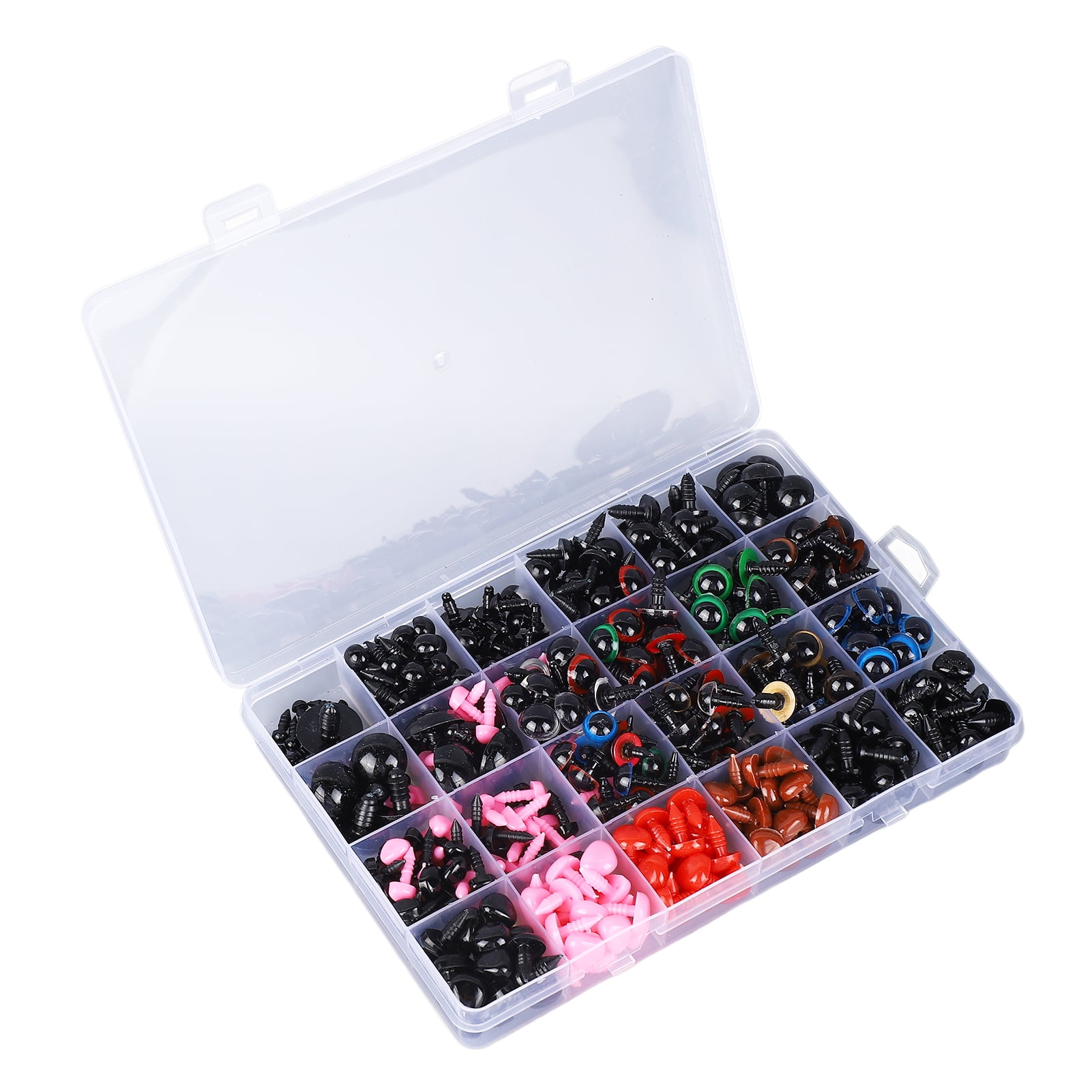 Doll Eyes And Nose, Polished Finish Plastic Resin Lively 868pcs Noses