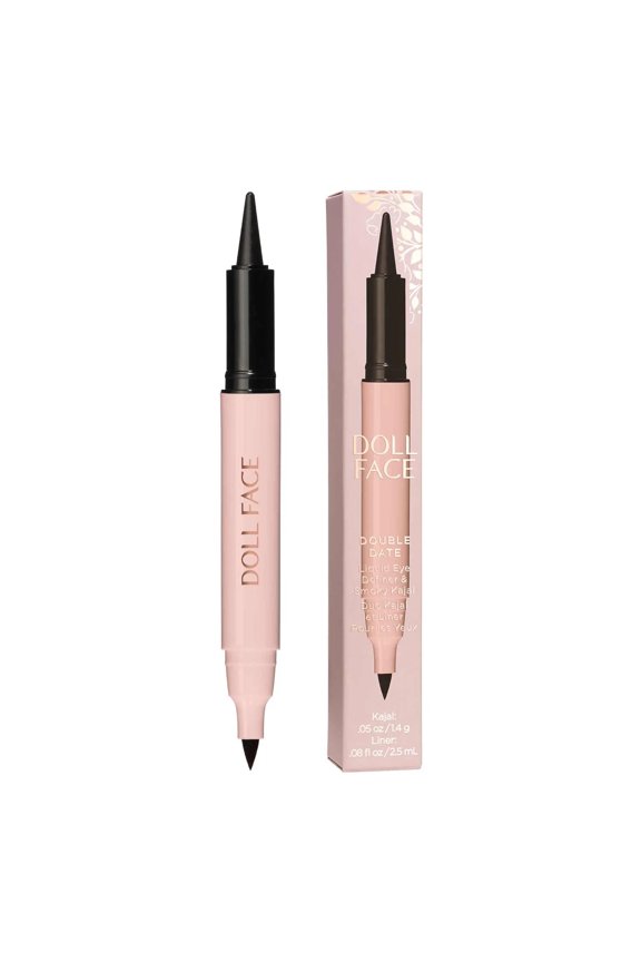 Double Date Liquid Eye Definer & Smokey Kajal Black 0.08 Fl Oz