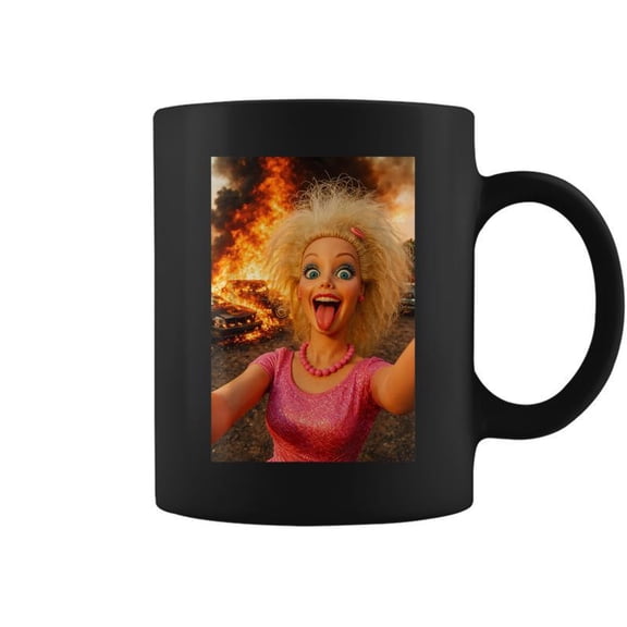 Doll Face Meme Expression Crazy Doll Hilarious Meme Coffee Mugs