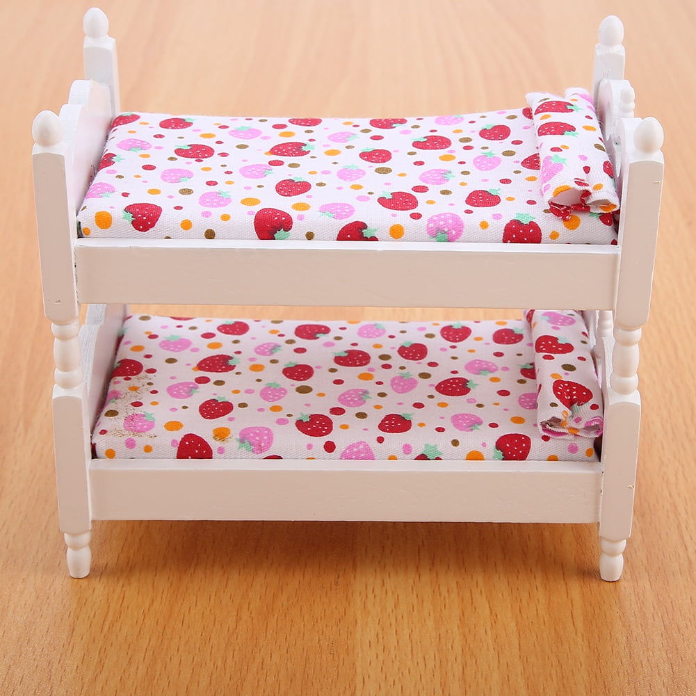 Doll Furniture Wooden Bunk Beds, 112 Double Doll Bunk Bed Baby Doll