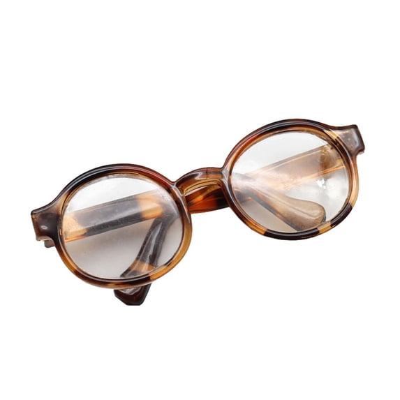Doll Glasses Novelty Spectacles Accessories for Stuffed Humanoid Animals Figures Toys, 2.76x1.57 inch, Brown