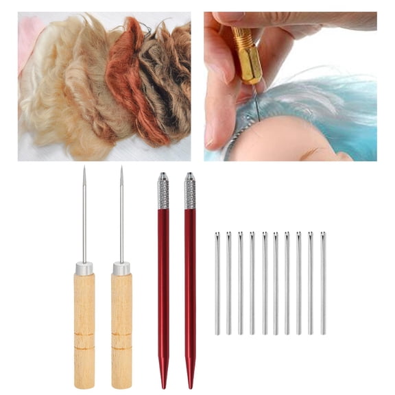 Doll Hair Rooting Tools, Doll Making Supplies, , Doll Hair Rooting DIY Making , Spare Parts, 1 Set, Easy to Use - 10x0.8mm 10x0.8mm