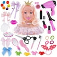 thumbnail image 1 of Hair Styling Doll Head, Deluxe Hairstyle Makeup Toy, Pretend Play Game, Hairdresser Practice, Girls Gift, Creative Styling, Hair Styling Doll Head, 1 of 5