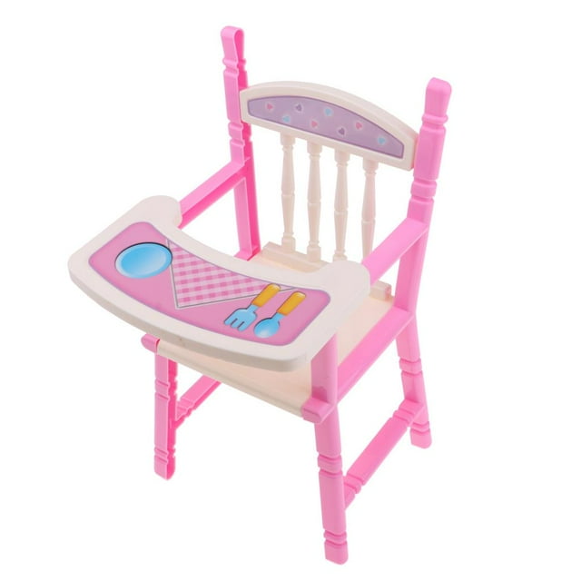 Doll High Chair, Perfect for 911" Dolls, DIY Assembly, Ideal Role Play