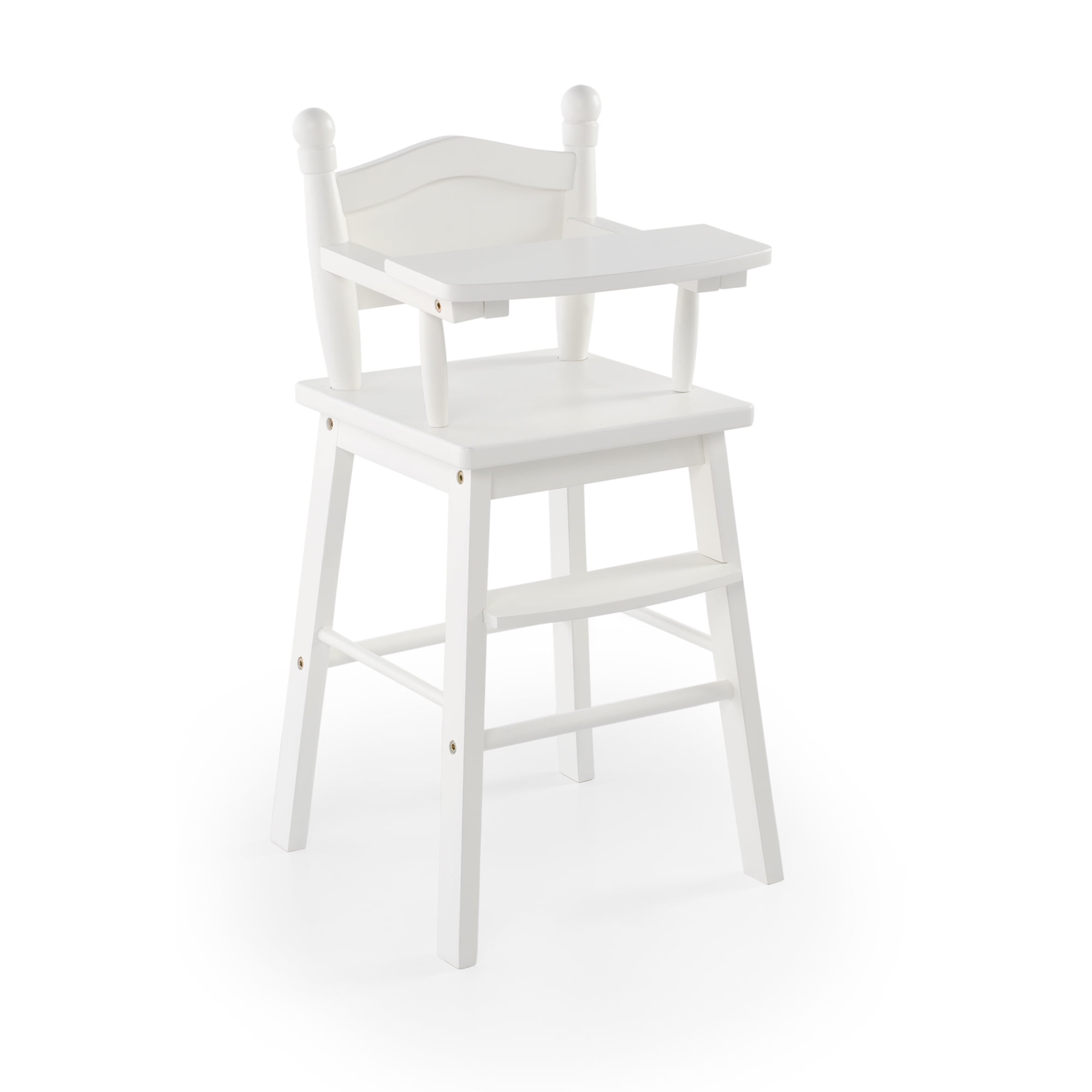 White wooden doll high chair sale