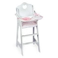 thumbnail image 1 of Doll High Chair with Accessories and Free Personalization Kit - White/Pink/Gingham, 1 of 12
