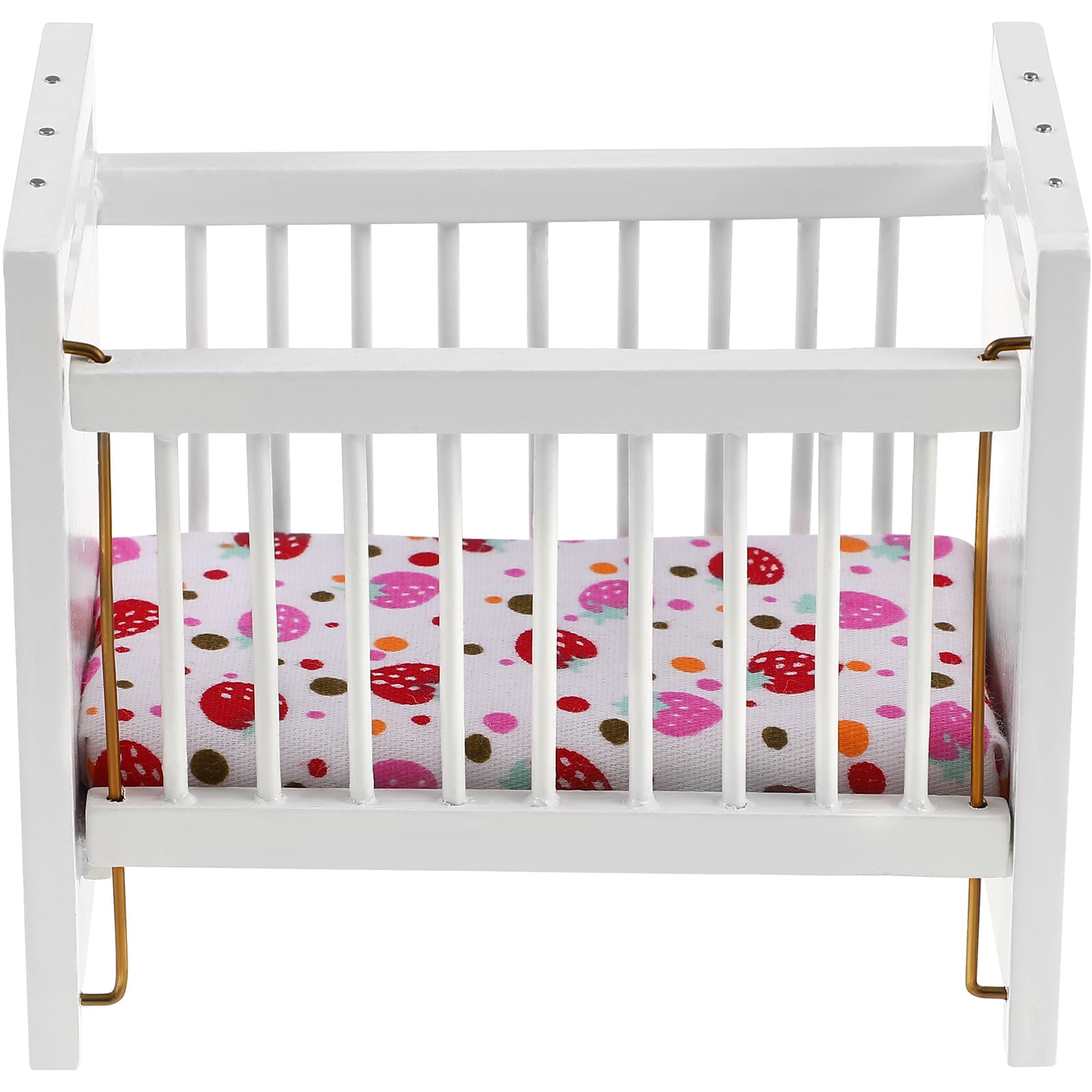 Doll House Crib Wooden Baby Toys Miniature Rocking for Cradle